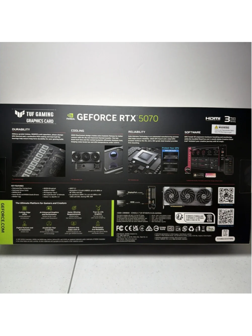 NEW SEALED ASUS TUF Gaming GeForce RTX 5070 OC Edition 12GB GDDR7 GPU